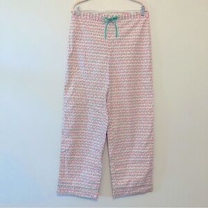 Talbots Watermelon Pink Green Drawstring Cotton pajama Pants Women Small NWT New